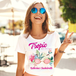 Camiseta Fiesta de fin de semana de soltera tropical Dama d