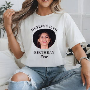 Camiseta Fiesta de Fotos Personalizados Cumpleaños 40 Tripu