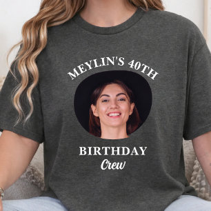 Camiseta Fiesta de Fotos Personalizados Cumpleaños 40 Tripu