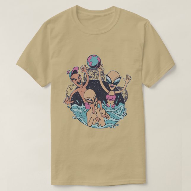 Camiseta Fiesta de Fun Alien Beach (Diseño del anverso)