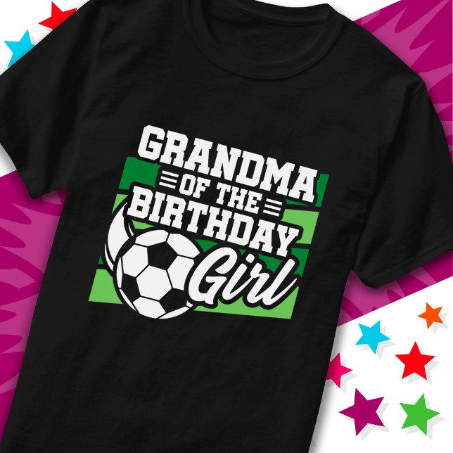 Camiseta Fiesta de fútbol  Abuela Chica de cumpleaños (Subido por el creador)