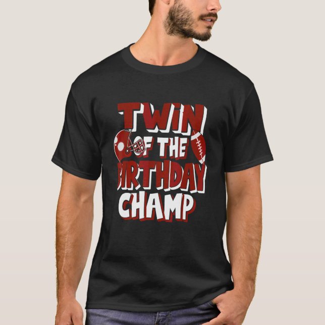Camiseta Fiesta De Fútbol Americano, Campeón De Cumpleaños (Anverso)