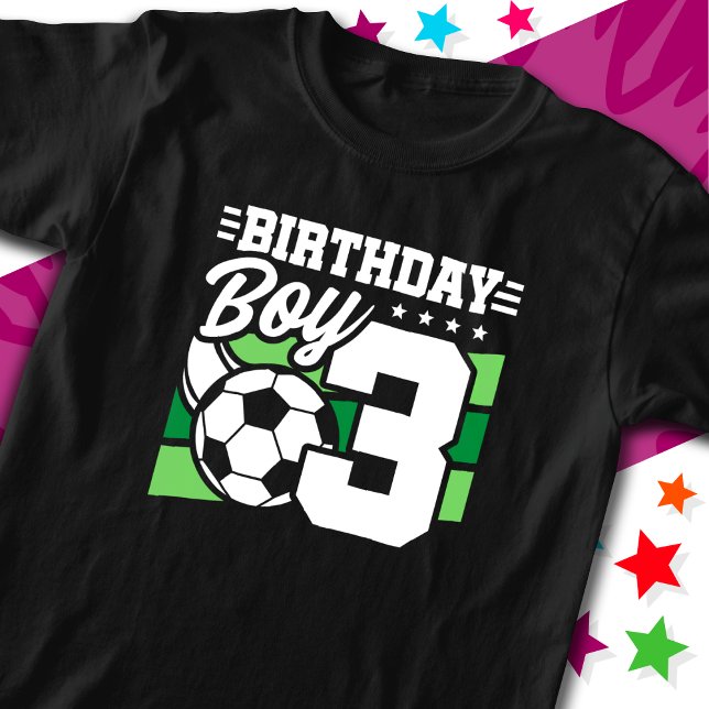 Camiseta fiesta de fútbol de 3 años niño de 3 años (Subido por el creador)