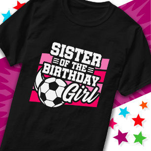 Camiseta Fiesta de fútbol infantil hermana Chica de cumplea
