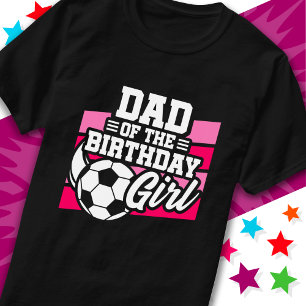 Camiseta Fiesta de fútbol infantil papá de Chica de cumplea