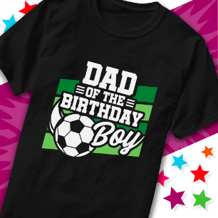 Camiseta Fiesta de fútbol infantil papá del niño de cumplea
