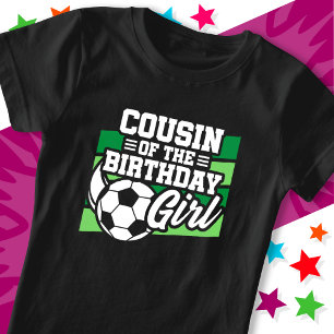 Camiseta Fiesta de fútbol infantil primo de Chica de cumple