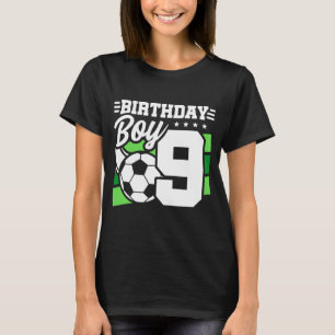 Camiseta Fiesta de fútbol para niño de 9 años cumpleaños