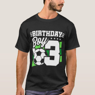 Camiseta Fiesta de fútbol para niños de 3 años Cumpleaños d