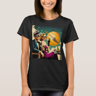 Camiseta Fiesta de Gangsters Martini de Las Vegas de la Era