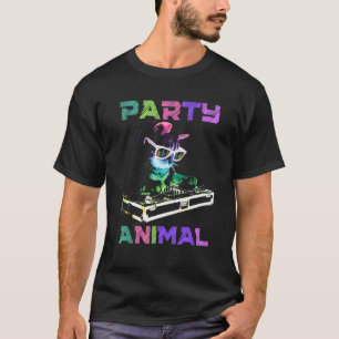 Camiseta Fiesta de gatos rave de música house Animal gatito