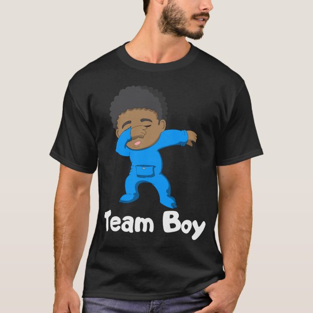 Camiseta Fiesta de género revela a un niño que abusa de un  (Anverso)