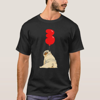 Camiseta Fiesta de globos para niños del 3er cumpleaños de 
