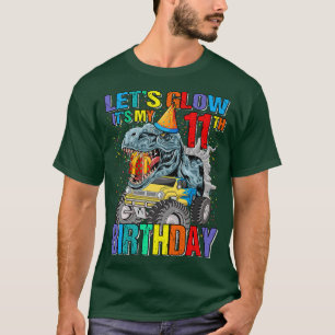 Camiseta Fiesta de Glow Es Mi Cumpleaños 11 Monster Tru