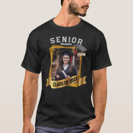 Camiseta Fiesta de Graduación de Secundaria en Marco Dorado