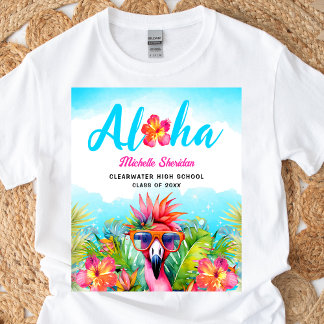 Camiseta Fiesta de Graduación Tropical Aloha