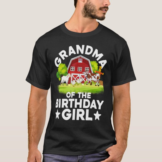 Camiseta Fiesta De Granja De Tee Farmer Abuela De La Gir De (Anverso)