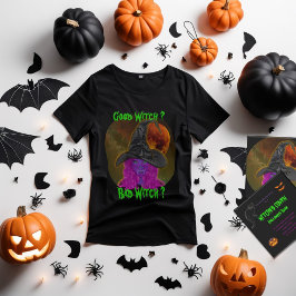 Camiseta Fiesta de Halloween de Bruja Buena Bruja Mala