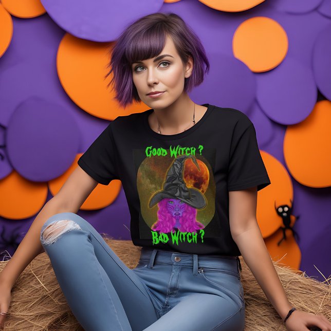 Camiseta Fiesta de Halloween de Bruja Buena Bruja Mala (Subido por el creador)