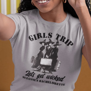 Camiseta Fiesta de Halloween de chicas brujas personalizada
