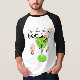 Camiseta Fiesta de Halloween de fantasmas y licor Boos y Bo