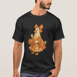 Camiseta Fiesta de Halloween de parches de pato lindo