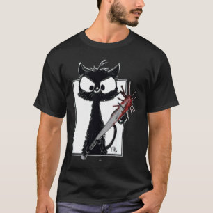 Camiseta Fiesta de Halloween de Terror Cuchillo de Salpicad