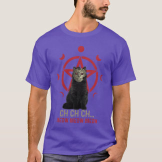 Camiseta Fiesta de Halloween de terror de pentagrama de gat