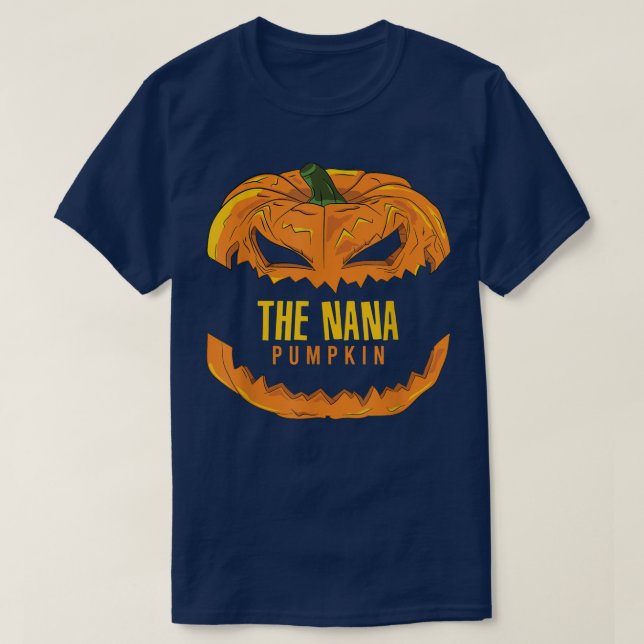 Camiseta Fiesta de Halloween del grupo familiar Nana Pumpki (Diseño del anverso)