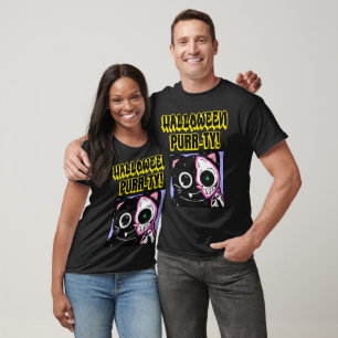 Camiseta Fiesta de Halloween - Depurado, divertido gato de 