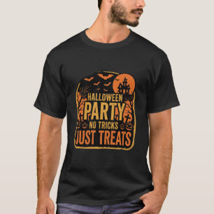 Camiseta Fiesta de Halloween sin trucos solo regalos Diseño