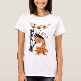 Camiseta Fiesta de Halloween Vestir Vestido De Beber Camise