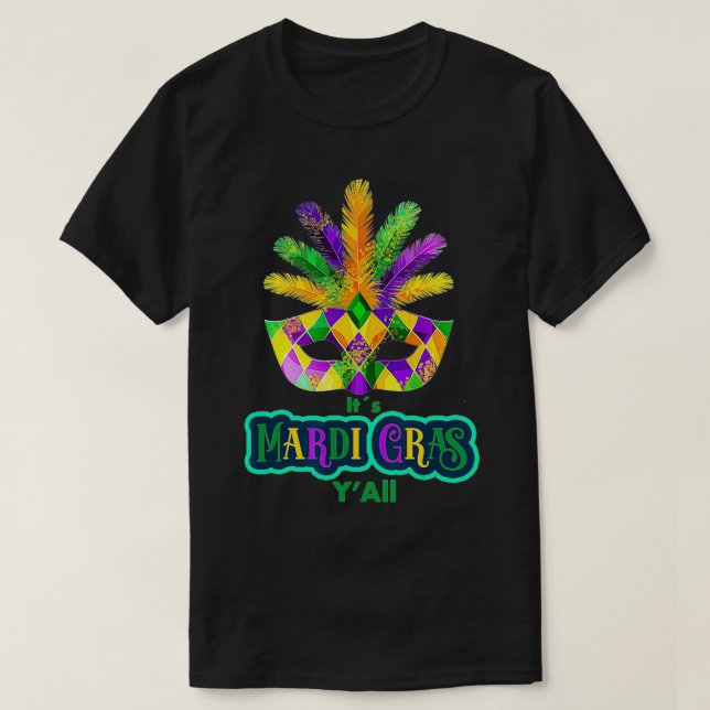 Camiseta Fiesta de hierba mardi disfrazó su mardi galas yal (Diseño del anverso)