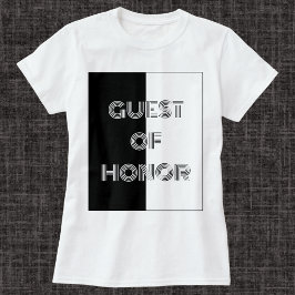 Camiseta Fiesta de Honor Op Art Magnífica Tipografía