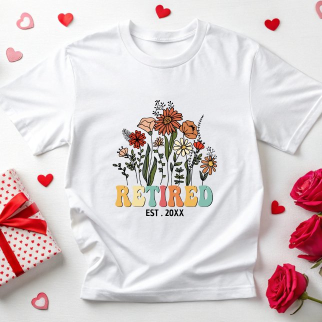 Camiseta Fiesta de Jubilación de Mujeres Florales Jubiladas (Subido por el creador)