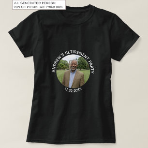 Camiseta Fiesta de jubilación elegante con foto especial