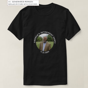 Camiseta Fiesta de jubilación elegante con foto especial