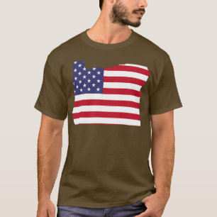 Camiseta Fiesta de la bandera americana del estado de Orego
