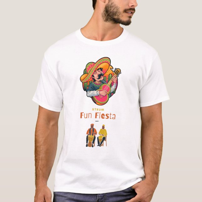 Camiseta Fiesta de la diversión en Strum: Donde la música t (Anverso)