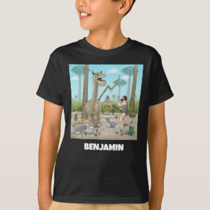 Camiseta Fiesta de la Edad de Dinosaurio y Piedra
