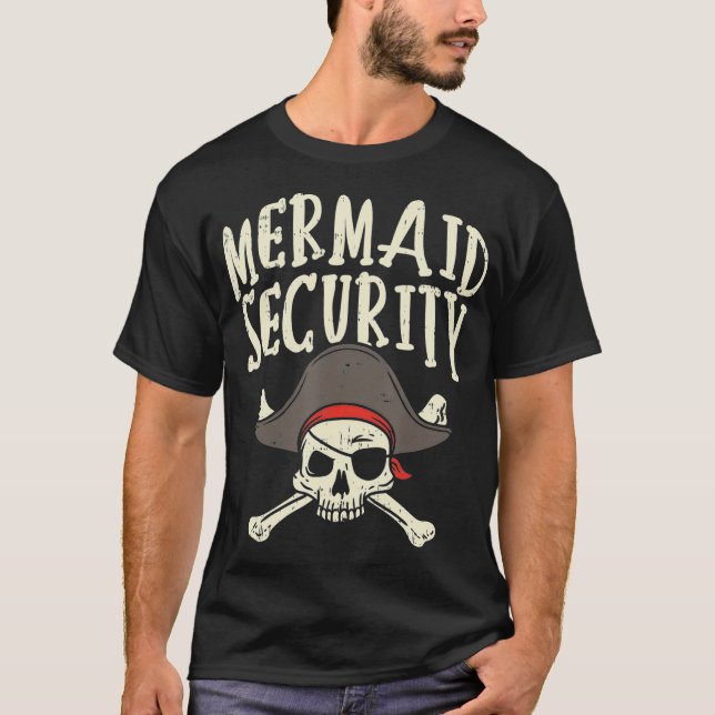 Camiseta Fiesta de la familia del pirata de seguridad de la (Anverso)