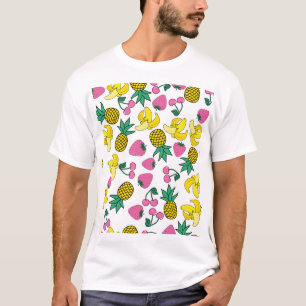 Camiseta Fiesta de la fruta: plátanos, piñas, fresas
