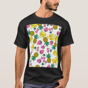 Camiseta Fiesta de la fruta: plátanos, piñas, fresas