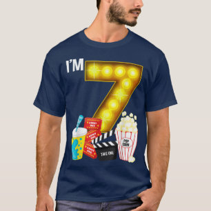 Camiseta Fiesta de la noche del cine 7 cumpleaños tema de l