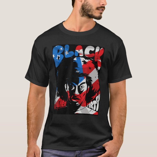 Camiseta Fiesta de la pantera de historia negra 1966 Améric (Anverso)