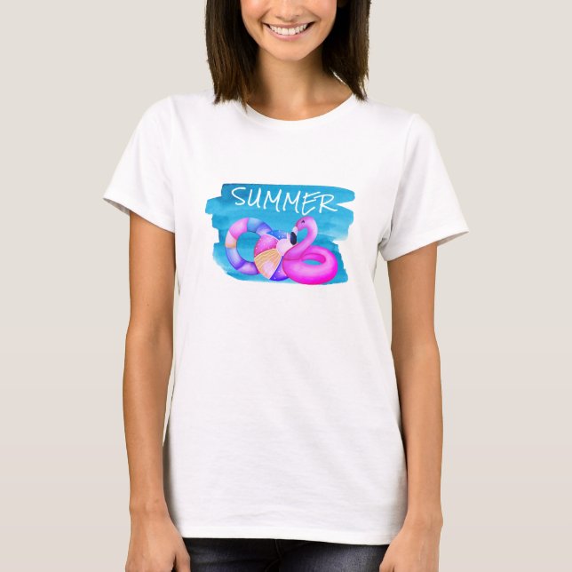 Camiseta Fiesta de la piscina de verano (Anverso)