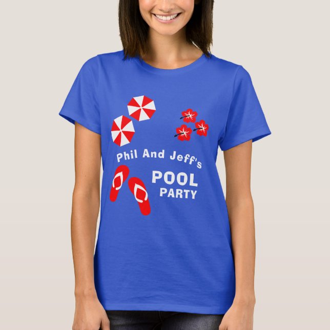 Camiseta Fiesta de la piscina de verano para adult (Anverso)