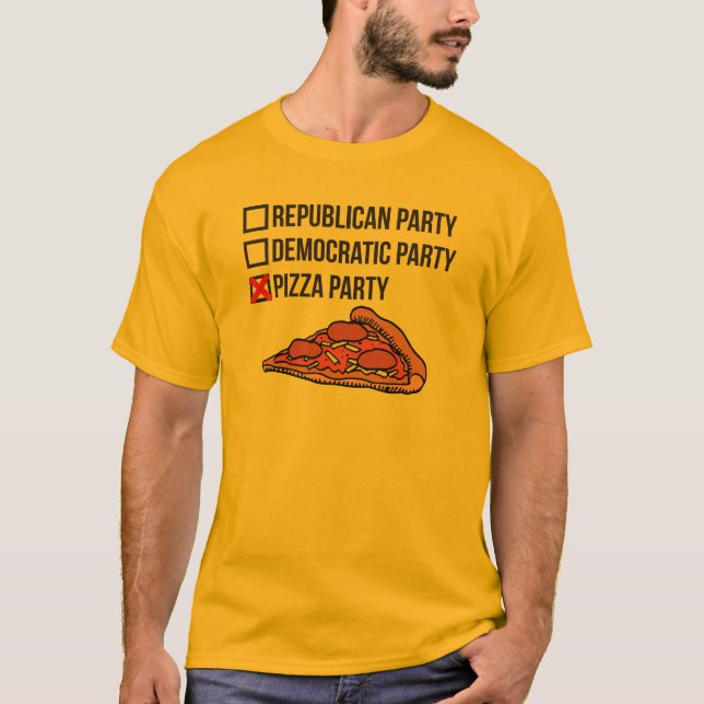 Camiseta Fiesta de la pizza (Anverso)