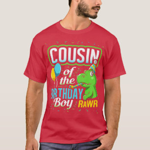 Camiseta Fiesta De La Prima Del Niño De Cumpleaños Dinosaur