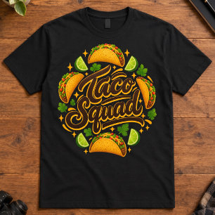Camiseta Fiesta de Lima Fresca Escuadrón de Tacos de Comida